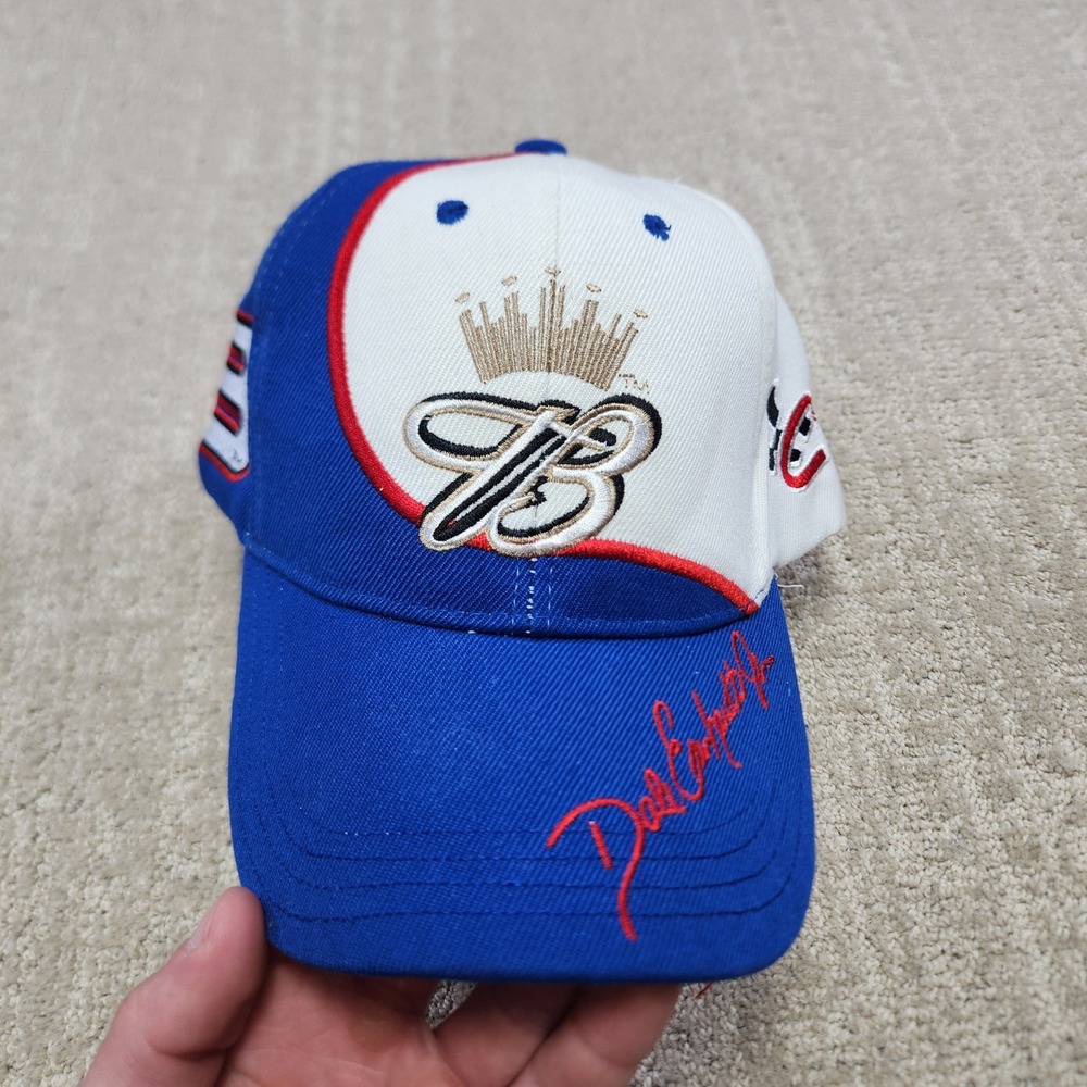 Dale Earnhardt Jr 8 Budweiser Racing Hat Blue White Adjustable Strapback Cap